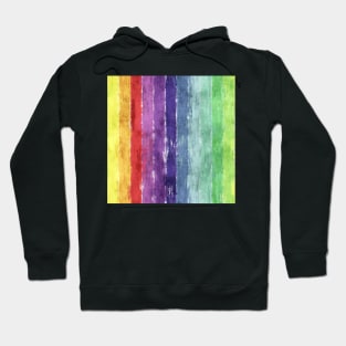 Geometric Stripes Watercolor Hoodie